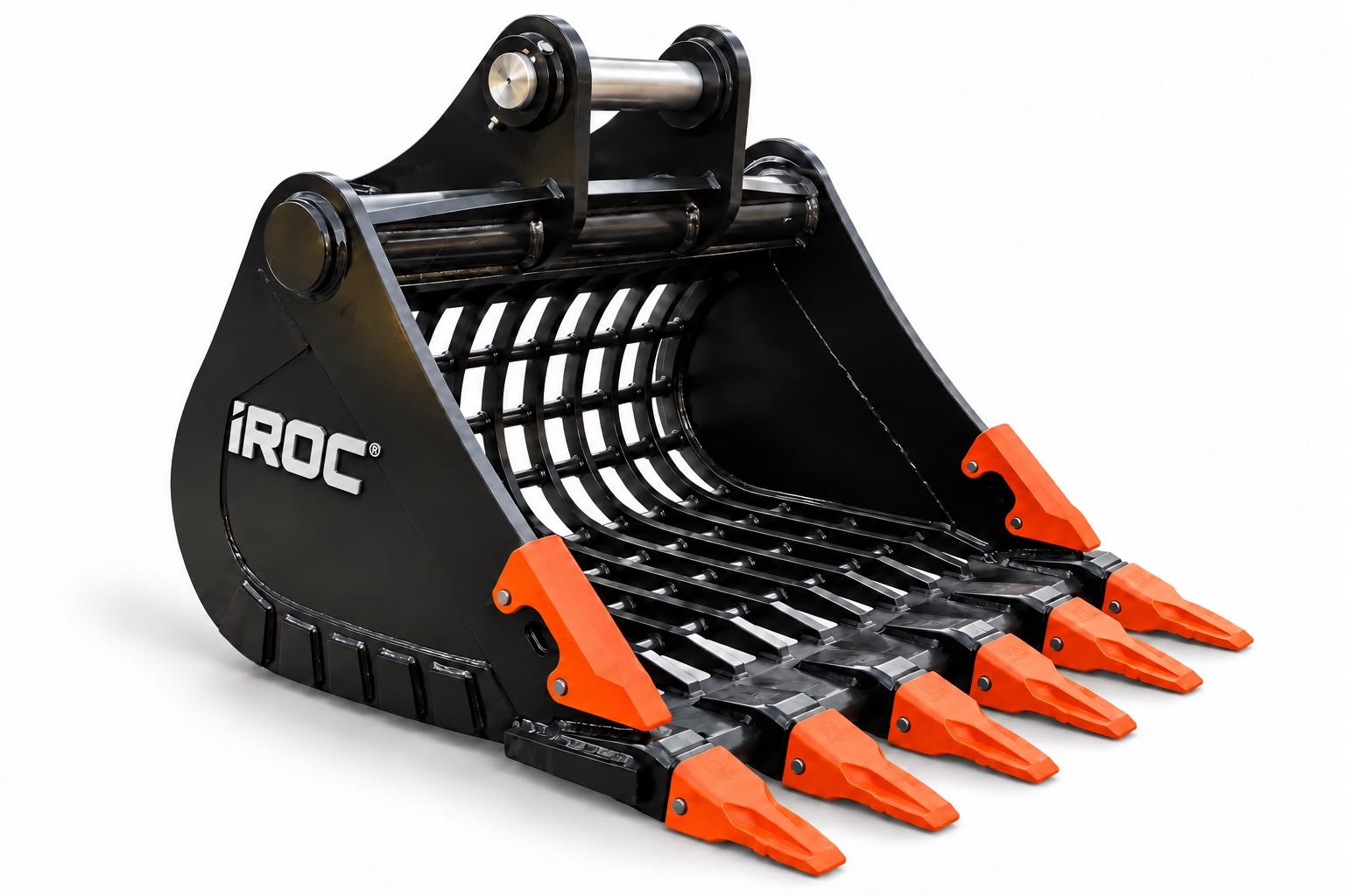 כף נפה IROC שחורה עם שיניים כתומות
